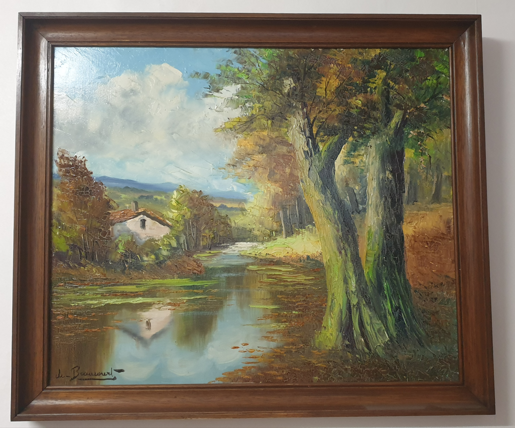 tableau "Au bord de l'eau"