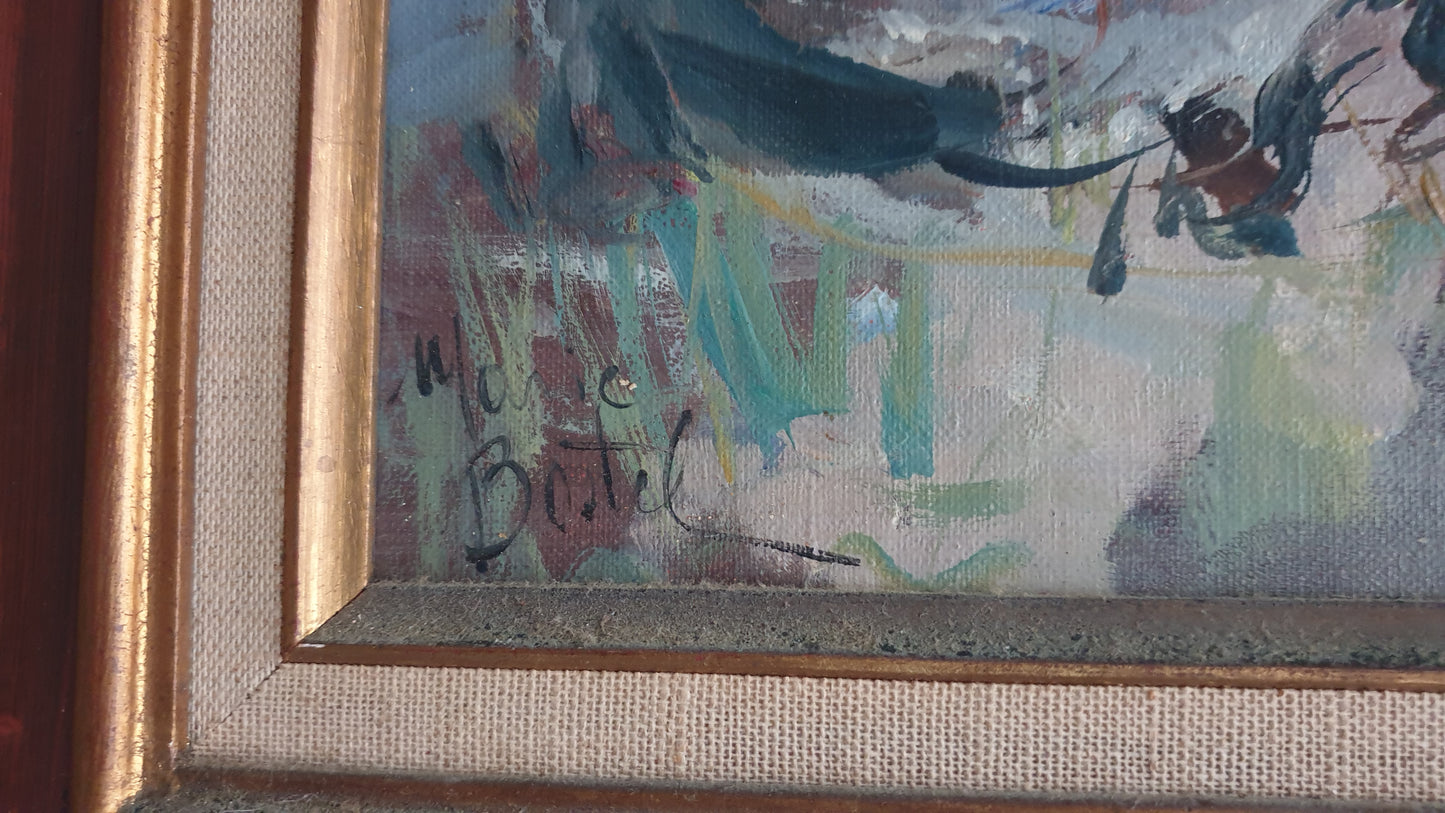 tableau " Marie Bostel" paysage lacustre